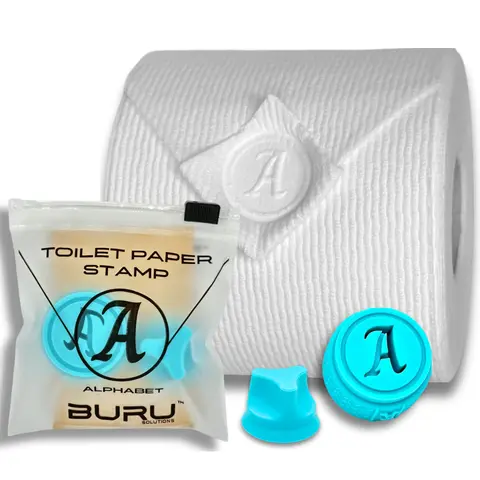 BURU SOLUTIONS Toilet Paper Stamp Alphabet (Letter A) - Elevate you Bathroom Decor! Decoration Elegant