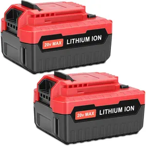 2Pack 20V MAX Replacement Battery 6.5Ah for Porter-Cable 20V Lithium Battery PCC681L PCC685L PCC685LP PCC680L PCC682L PCC600 PCC640 20-Volts Lithium Batteries