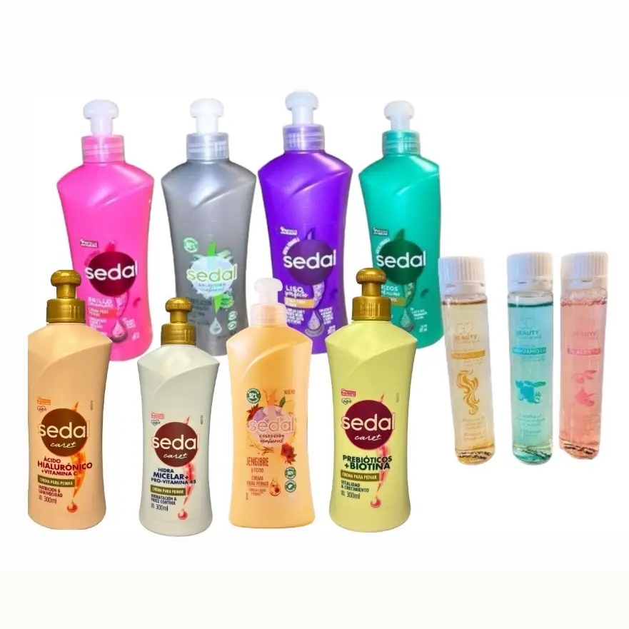 1-SEDAL Crema Para Peinar 300ml y 3 -Ampolletas de Vitaminas para el cabello Set/SEDAL Hair Styling Cream and 3 Vials of Vitamins for hair Set Haircare Conditioner Moisturizing