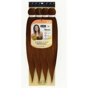 EZBRAID Professional 4X Pre-Stretched Synthetic Braiding Hair Extensions, 26in, Color 30, Ideal for Hair Braids