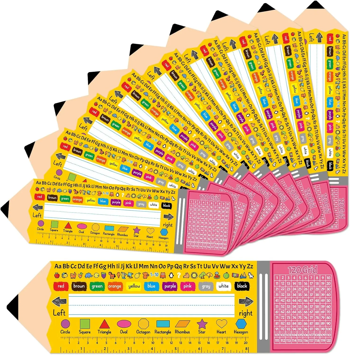 40Pcs Pencil Name Tags Desktop Reference Name Plates for School Classroom Decor Student Desks Name Tags with Rule Shapes Numbers and Alphabet Kindergarten Preschool First Grade,back to school,back to school haul
