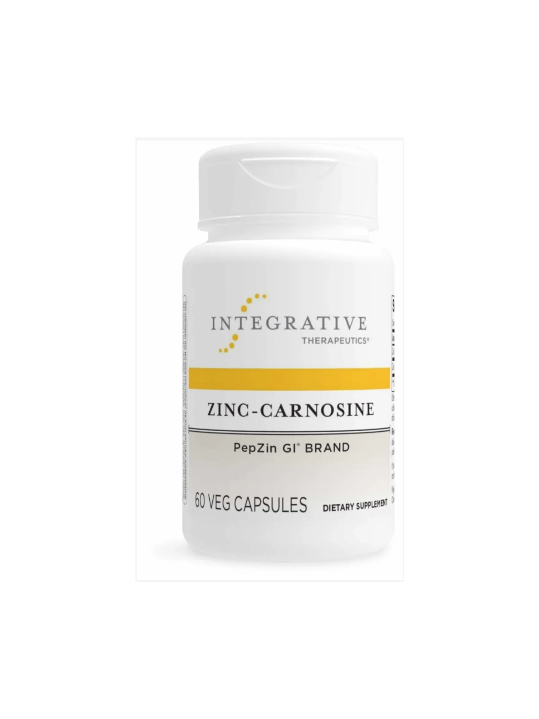 Integrative Therapeutics Zinc-Carnosine - Digestive & Gut Health Support* - GI Tract Supplement - Vegan, Gluten-Free & Dairy-Free - 60 Capsules (60 Servings)