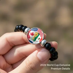 2026 World Cup commemorative beaded bracelet, creative jewelry for the US-Canada-Mexico World Cup