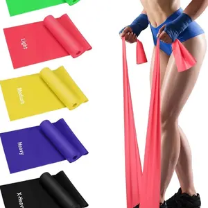 LW9 Resistance Bands for Working Out, Exercise Bands, Physical Therapy Equipment, 59 Inch Non-Latex Stretching Yoga Strap for Upper & Lower Body, Workouts & Rehab at Home-5 Progressive Resistance