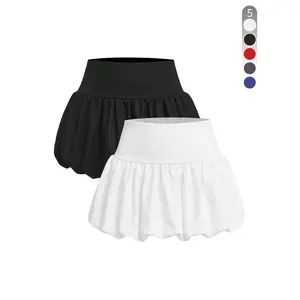 Women's Solid Bubble Hem Skirt, Casual Fashion Mini Skirt for Daily Wear, Ladies Bottoms for Summer