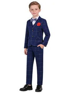 Luobokids Boys' Gentleman Set, 4-Piece Dance Competition, School College Style, Holiday Performance Wear, Formal Party Wedding (no Shirt) Suit Pants Clothes Set Outfit Sets