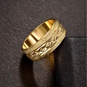 1PC Men's Stainless Steel Ring, Unique Engagement/Wedding Band, Elegant Valentine's Day Gift for Boyfriend, Nugget Rings