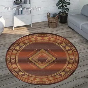 1 color 2D floor plan circular pattern floor mat, suitable for bedroom bedside decoration, living room home decoration, balcony decoration, hotel decoration, entrance, kitchen, bathroom and other places, available in all seasons