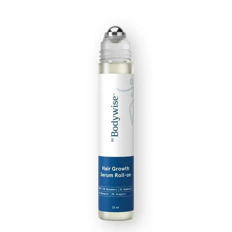 2XBe      Bodywise    Advanced Hair Growth Roll-On Serum | 3% Rosemary | 2% Aminexil | 3% Redensy l 2% Anagain | Precision Scalp Applicator | Paraben & Sulphate Free | Non oily and mess free