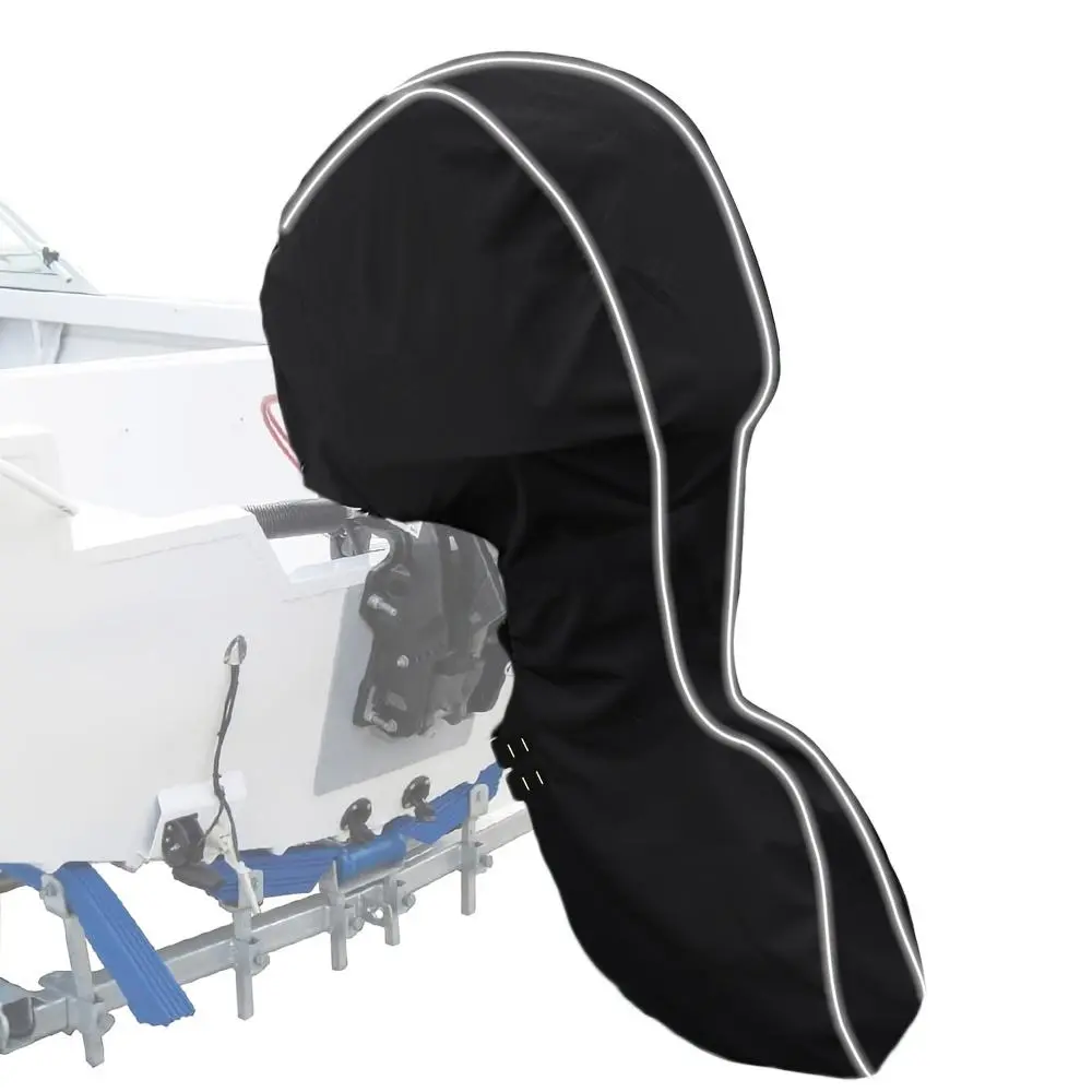 Outboard Motor Cover, Waterproof & Dustproof Adjustable Engine Protector for Boat, Yacht & Fishing Vessel, Boating Accessory