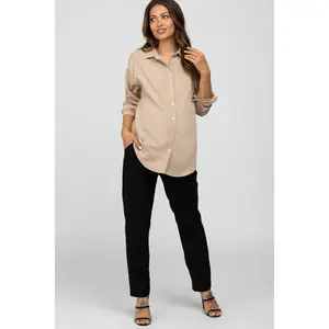 Black Pleated Relax Fit Maternity Pants