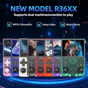 R36xx Retro Handheld Game Console 64g with 15000 Games, 12 Emulators, 3.5 Inch IPS HD Screen, Rechargeable Mini Gaming Device, 3000mah Battery, Rechargeable Portable Console