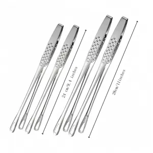 Stainless Steel Cooking Tongs Set (2-piece set, 11-inch and 9.4-inch) – Durable, rust-resistant, and stylish kitchen tongs. Perfect for handling steaks, vegetables, grilling, and more. A must-have for home, camping, and picnics.