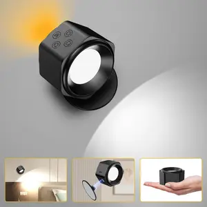HYPERLITE  Wireless Wall Lamp Magnetic Rechargeable RGB Light Remote Button Control Adjustable Night Light Book Lights for Bedroom Living Room Kids Study Display Wall Hallway Kitchen Stair Basement, stockup mothersday