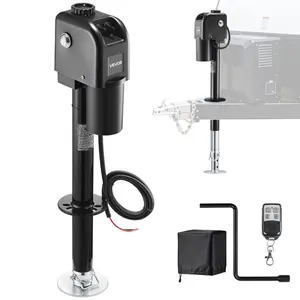 VEVOR Electric Trailer Jack, 5000 lbs, Heavy Duty RV Electric Power Tongue Jack with 7 - pin Connector, Manual Crank Handle Weatherproof Jack Cover, 10 - 28.3 Lift, for Trailers, Campers RVs, BlackVEVOR Super Brand Day