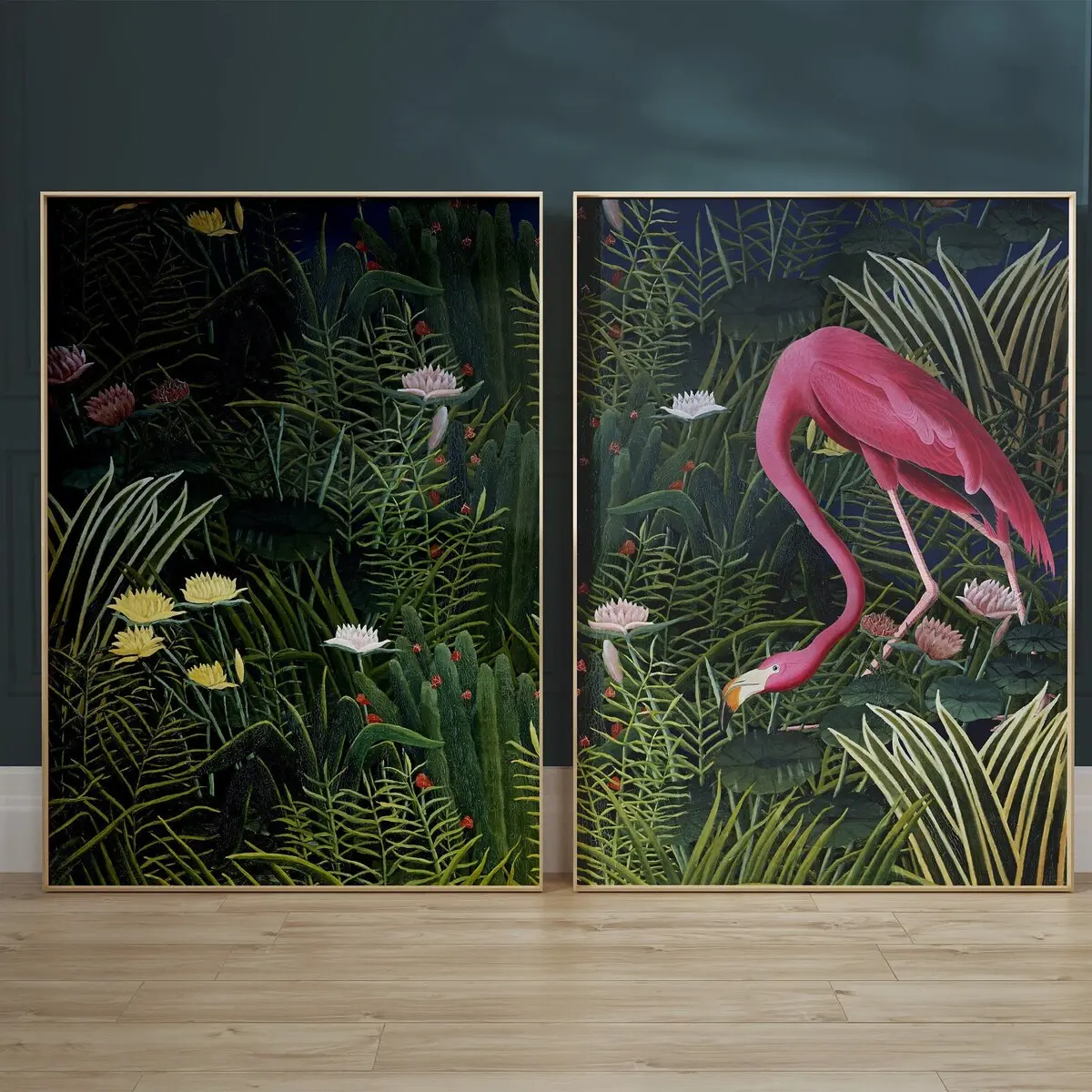 Henri Rousseau Set of 2 Exhibition Posters, Famous Gallery Wall Art, Jungle Wall Prints, Room Decor, Unframed 5 Size, 8x12 to 27x40 inch