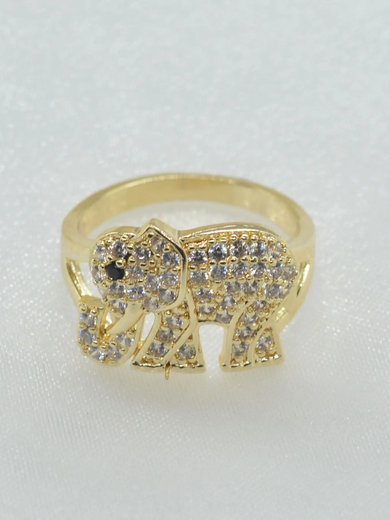 14k Gold Plated Elephant Ring, Unisex Lucky Anniversary Ring, Elegant Everyday Ring, Daily Wear, Zodiac Year, Gift for Holidays, Punk Style, Animal Pattern, All Seasons, Elegant fashion rings, Jewelry Rings, Beautiful Rings