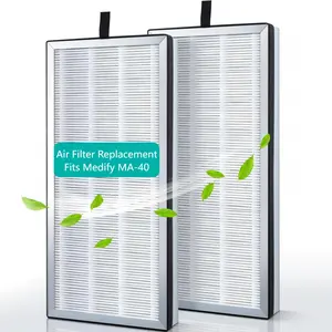 2 Packs HEPA Filter Replacement, 3 in 1 Integration Pre-filter for Medify MA-40