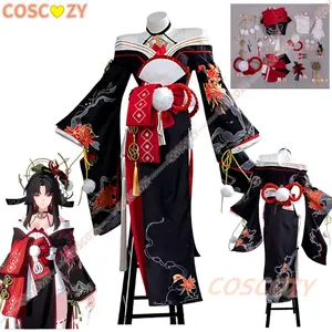 Neverness To Everness Hotori Cosplay Costume Dress Headwear Earrings Game NTE Outfit Halloween Party for Women Role Playing
