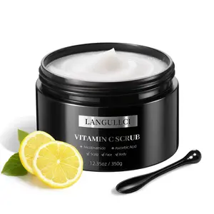 Glow Face, Body & Scalp Scrub – 3-in-1 Gentle Microdermabrasion Exfoliating Scrub with Niacinamide & Vitamin C, Deep Cleansing, Oil Control, Dead Skin Removal, Pore-Refining, 12.3 oz for Smooth Radiant Skin