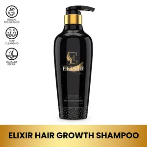 Coco March Elixir Hair Growth Shampoo - Natural Blend of Medicinal Plants for Strengthening and Growth - 16.9 fl oz (500g)