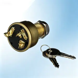 Heavy Duty Ignition Starter Switch 3 Position, Universal Marine & Automotive Starter Switch, Ignition Switch with 3 Positions, Replace Old Starter Switch, Durable Key Switch for Boat Truck Tractor