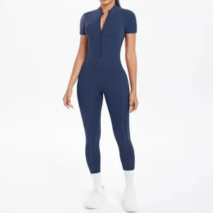 Scrunch Jumpsuit Backless Bodycon Push Up With Chest Cushion Yoga Sport Overalls for Women Dance Fitness jumpsuits