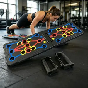 Foldable Multi-Functional Push-Up Board, 30-In-1 Chest Workout Device, Portable Home Gym Equipment, Fat Burning Strength Training, Unisex
