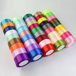 Silk Ribbon Set for Cake Decoration, Gift Wrapping Supplies, Wedding Party Bows, DIY Rose Flower Material, 5 Rolls Satin Ribbons for Gift Box Set Packaging