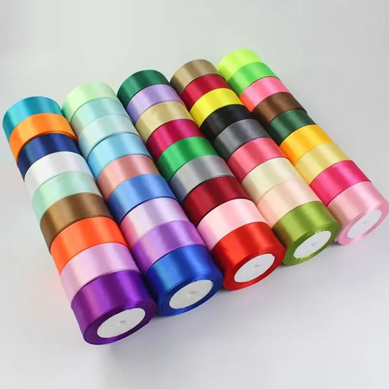 Silk Ribbon Set for Cake Decoration, Gift Wrapping Supplies, Wedding Party Bows, DIY Rose Flower Material, 5 Rolls Satin Ribbons for Gift Box Set Packaging