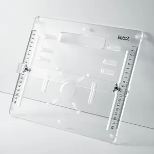 The 8mm thickened acrylic cutting base plate can be used as a small tool table or as an adjustable backer for trimming machines