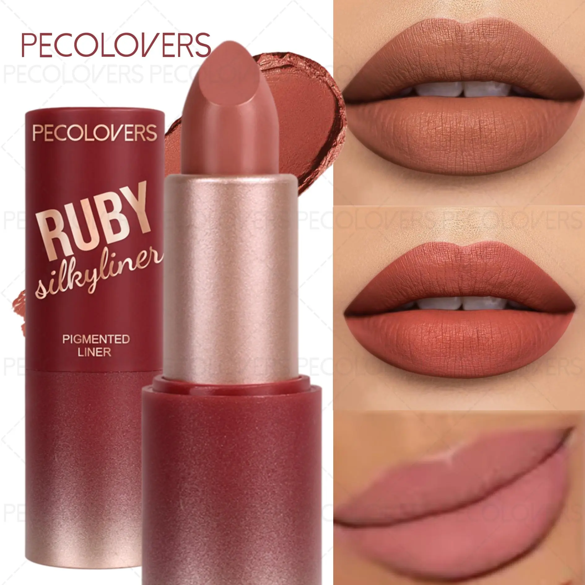 Waterproof & Smudge-Proof Matte Lipstick,Long-Lasting,Intensely Pigmented,Lipstick,Easy to Color, Holiday Makeup