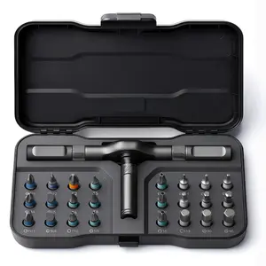 24-in-1 Magnetic Ratchet Screwdriver Set, Precision Multi-Bit Repair Kit with Compact Magnetic Lid Box, Smooth Torque Handle, Fast Bit Change, for Electronics, PC, Phone, Glasses, Watch, Furniture Assembly, Home DIY and Gadget Fixes