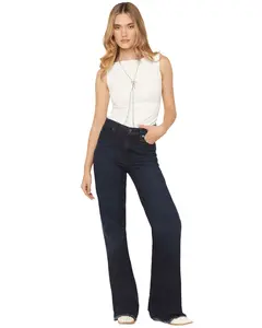 Kimes Ranch Women's Dark Wash High Rise Olivia Wide Leg Stretch Denim Jeans - Wje0000016-Bl037
