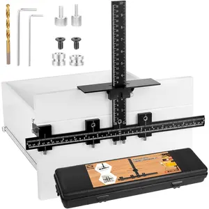 Cabinet Hardware Jig Template - Adjustable Drawer Handle Knob Installation Tool - Woodworking Punch Locator Drill Hole Guide Jigs for Mounting Door Pull - Cabinet Handle Jig of  Alloy