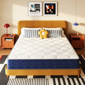 8/10/12/14" Hybrid Mattress - Medium Firm Memory Foam & Individually Pocketed Coils Ergonomic Lumbar Support for Back Pain Relief Silent Motion Isolation Bed in a Box Queen/Full/Twin Size