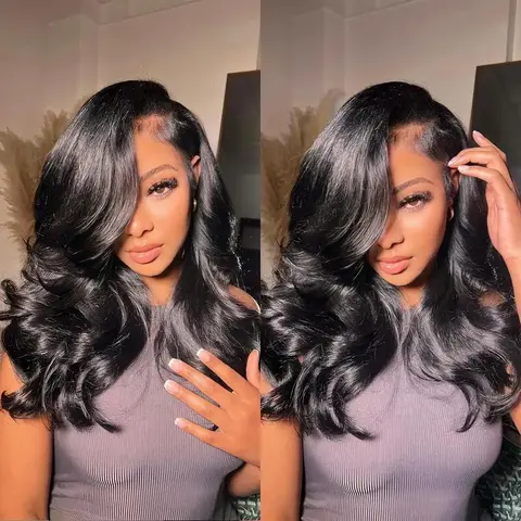 Mscoco Hair 13x6 C-Part Side Loose Body Wave Layer Cut Wig With Natural Baby Hair Pre-Plucked Pre-Cut Natural Hairline 6x5 Lace Glueless Wig Natural And Comfortable #sohochic