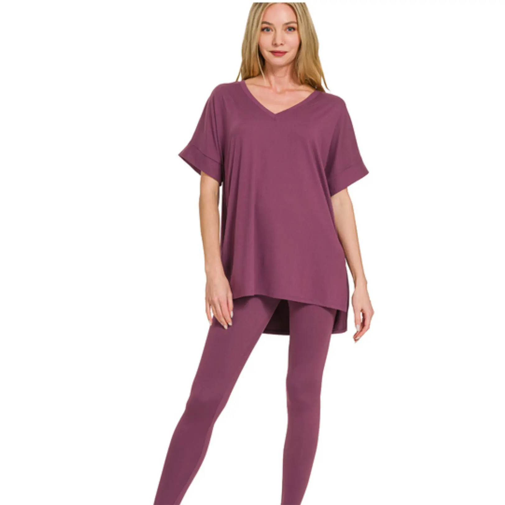 EGGPLANT v-neck