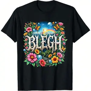 Cute Deathcore Design Metalcore Blegh Men's Summer Casual T-Shirt, Comfortable - Breathable, Soft, Slightly Stretching, Street Hip Hop Style T-Shirt
