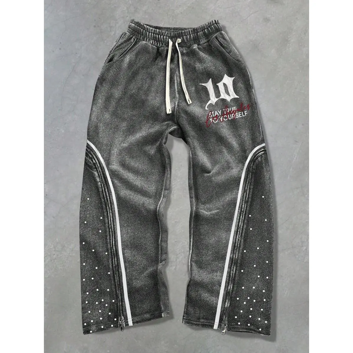 ( Five-star review)Manfinity Streetrush Men's Simple Letter Graphic Casual Sweatpants, For Rave