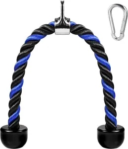 Tricep Rope Pull Down Cable, 27 & 36 Inch Rope Length, Easy to Grip & Non-Slip Cable Attachment for Gym Workout Exercise