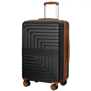 SUNSPIRE 28 In Checked Luggage Hardside Suitcase PC ABS Spinner Wheels TSA Lock YKK Zipper Hardshell Rolling Durable Lightweight Business Travel