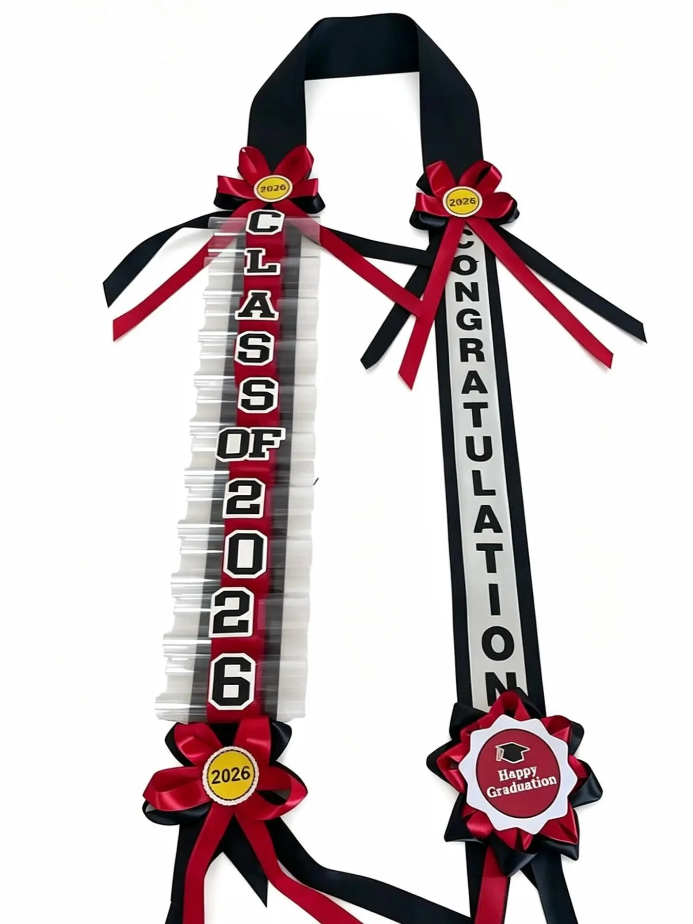 1pc 2026 Graduation Money Lei, Double Braided Ribbon DIY Wreath, Graduates Celebration Party Supplies, Graduation Season Gift, Graduation Ceremony Decoration, Graduations Party Supplies