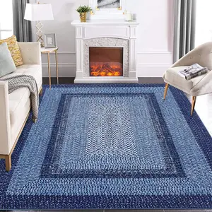 Entryway Rug Small Bedroom Area Rug Braided Printed Rug for Living Room Farmhouse Kitchen Rug Indoor Non Slip Rustic Rug Throw Rug Machine Washable Rug for Sink Under Table