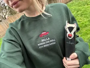 Bella Where You Been Loca Quote Embroidered Sweatshirt Hoodie, Forks Washington, Bella and Edward, Jacob Funny Gifts