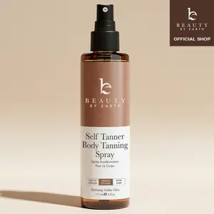 Beauty by Earth Self Tanner Body Spray - Clear Tanning Streak-Free Spray Tan Skin Loving Clean Ingredients with Sugar DHA for a Natural Looking Bronzed Glow USA Made Cruelty Free Sensitive Skin