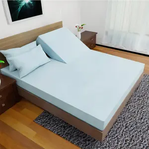 Top Split Flex Head King Size Sheet - Egyptian Quality Ultra-|   Double Brushed |   Deep Pockets- Easy Fit - 4- Fade Resistant (Top Split Flex Head, Aqua)