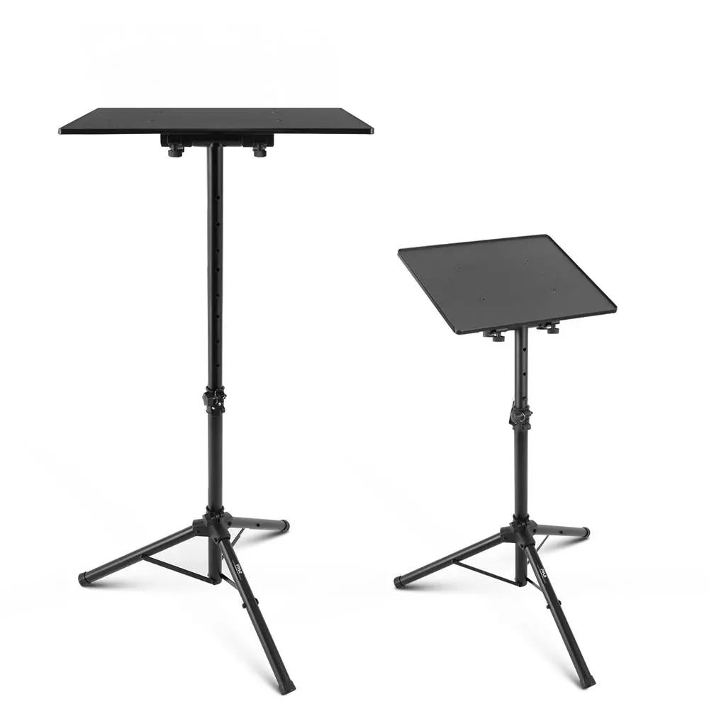 Laptop Projector Tripod Stand - Adjustable Height 22" to 35" | Portable Floor Stand with Angle Adjustable Tray - Universal Device Stand for Laptop, Projector, Mixer & DJ Equipment - Lightweight Portable Design for Studio, Stage & Travel Use