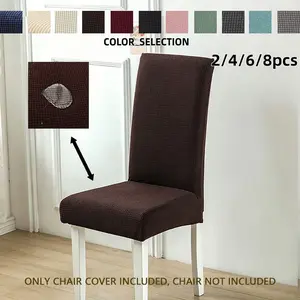 Nordic Waterproof Chair Covers, Waffle Texture Non-Slip Full Cover, Oil-Resistant Easy Care, High Elastic Universal Fit, Ideal for Kitchen & Dining