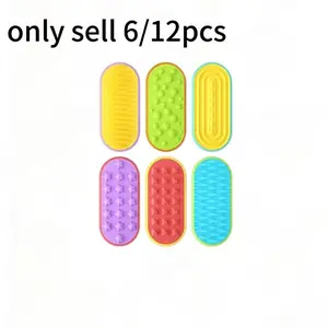 6/12pcs Sensory Bundle Fidget Magnet Toys for Kids, for Autism, Anxiety, Office Desk / Travel / Classroom Must Haves Stress Relief Slider